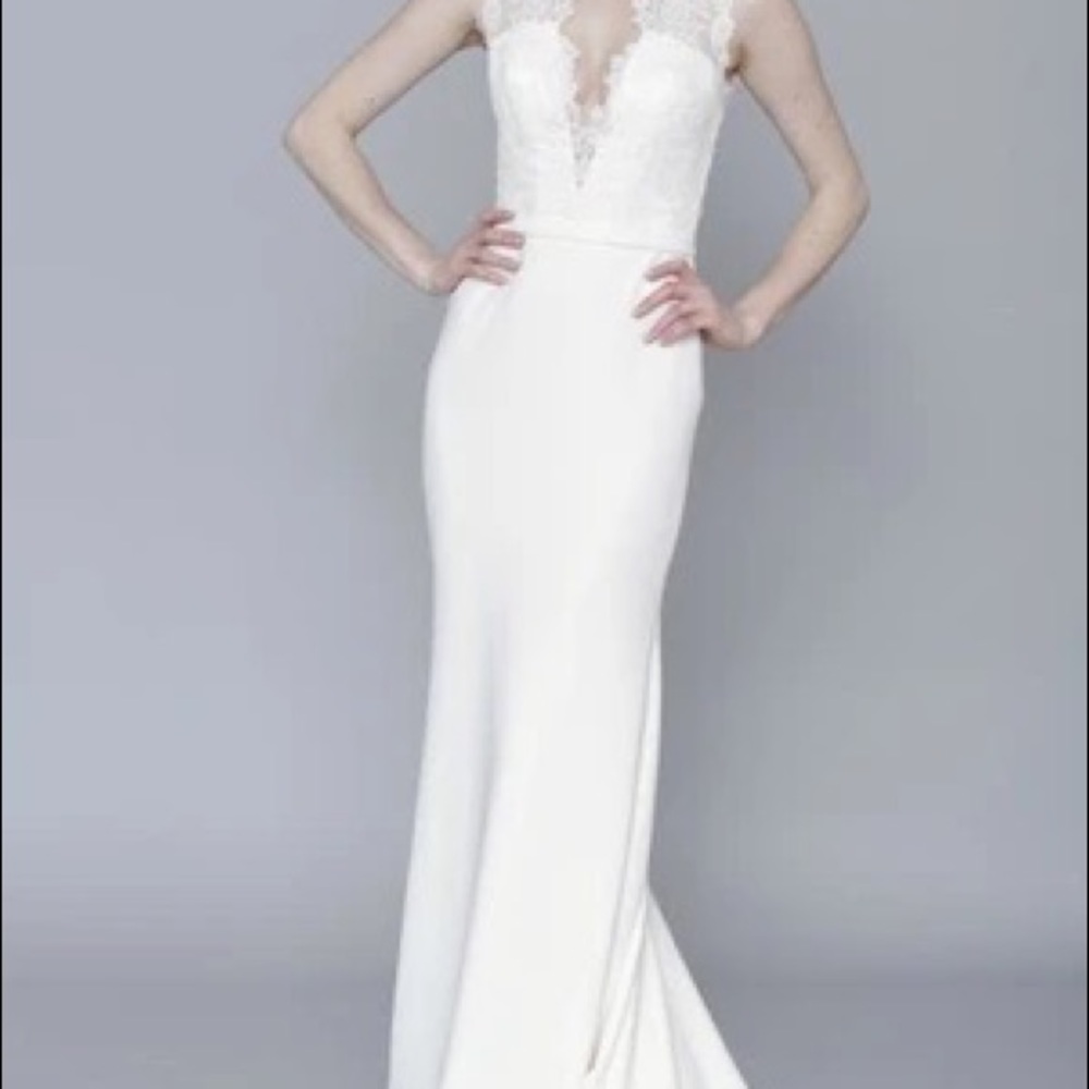 BHLDN THEIA MAEVE GOWN- originally size 6 wedding dress - altered